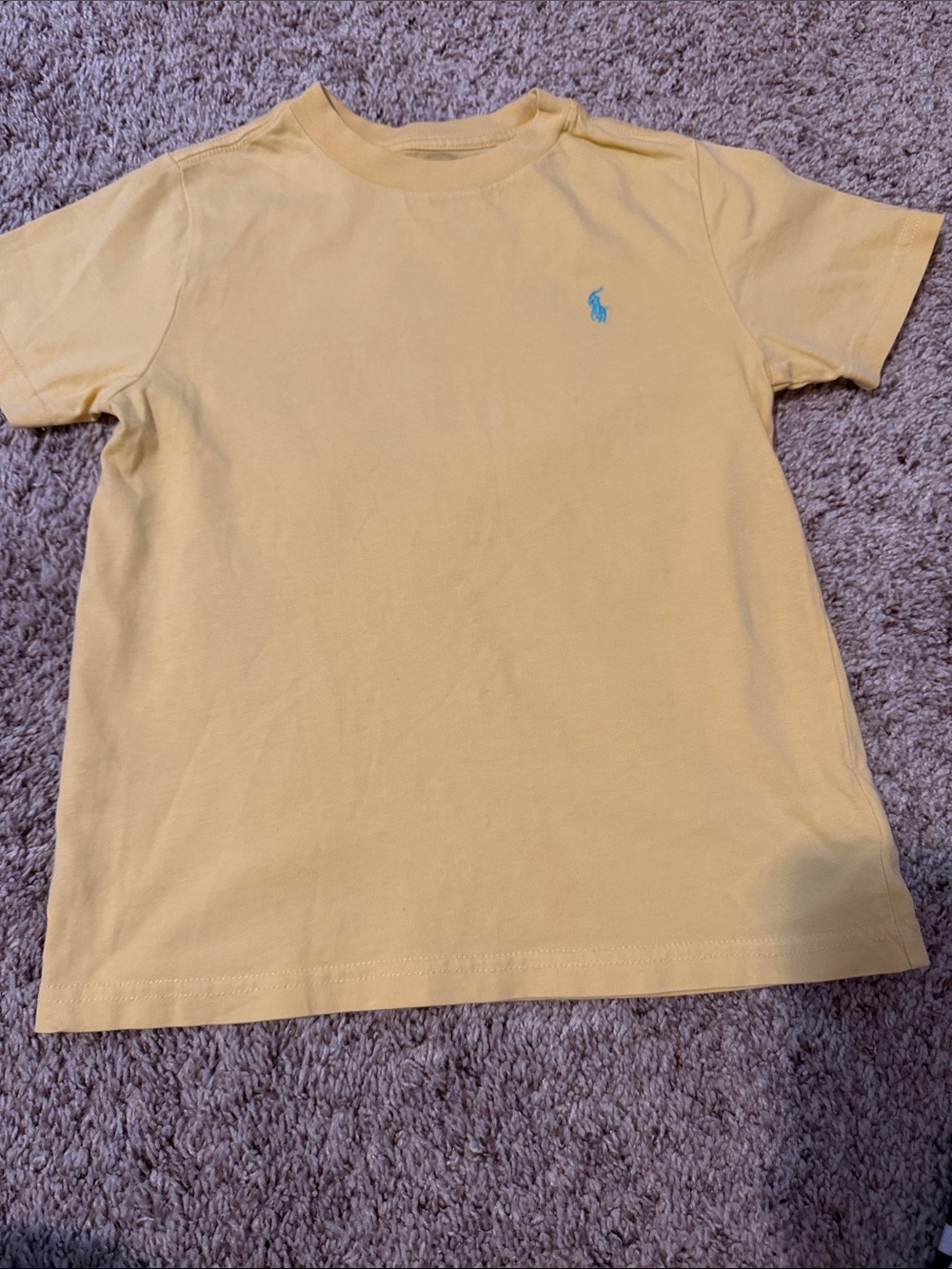 Polo by Ralph Lauren Boy’s Yellow Tee with Blue Logo Size 5